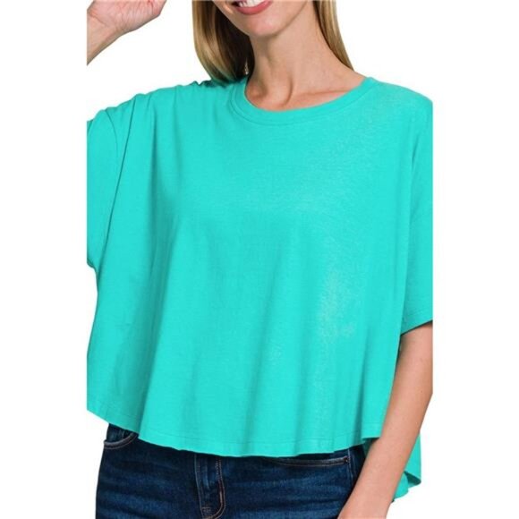 Zenana Cotton Round Neck Short Sleeve T-Shirt - Picture 1 of 2